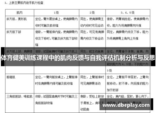 体育健美训练课程中的肌肉反馈与自我评估机制分析与反思